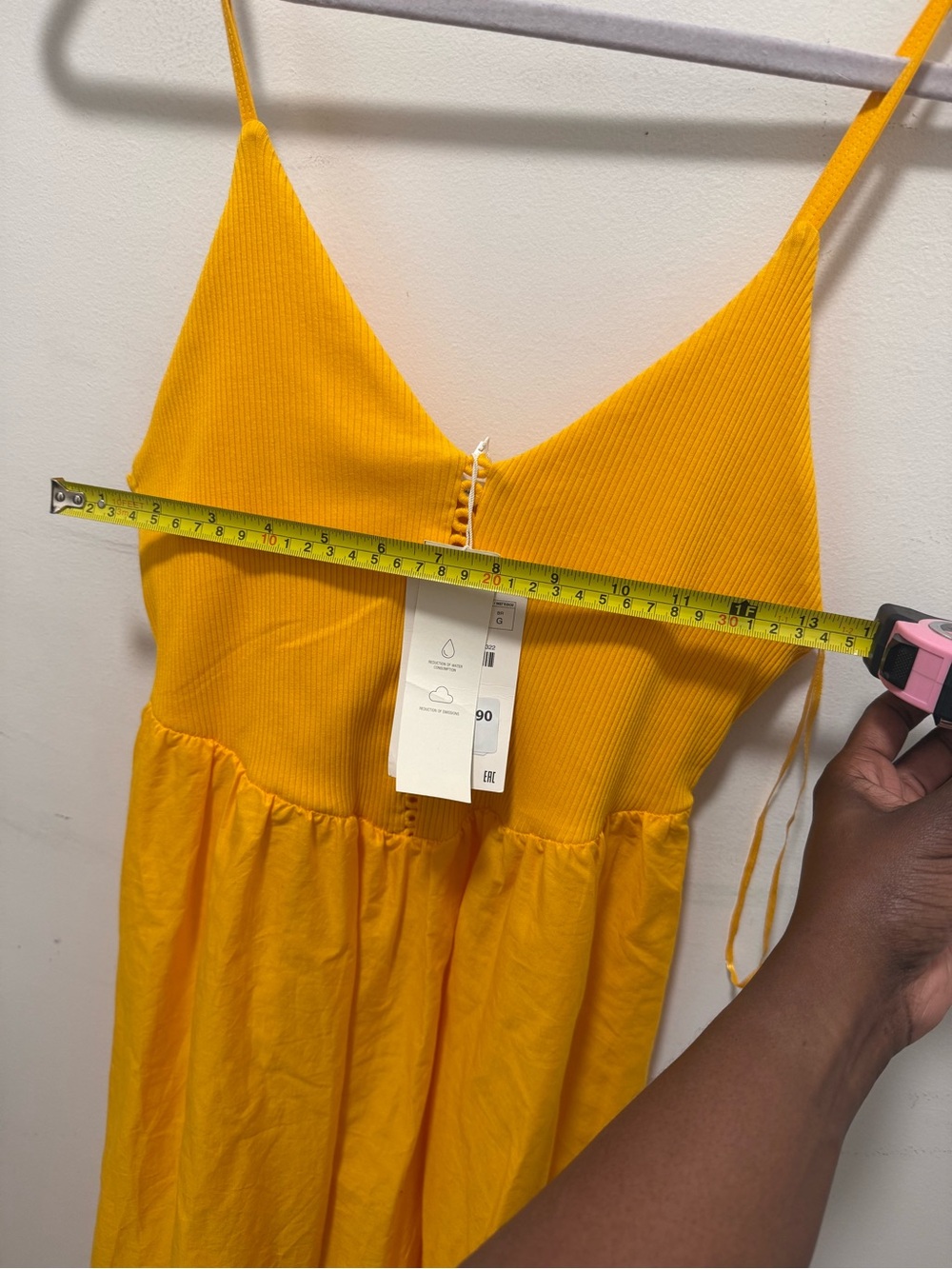 Zara Yellow Spaghetti-Strap Midi Dress - Picture 4 of 6